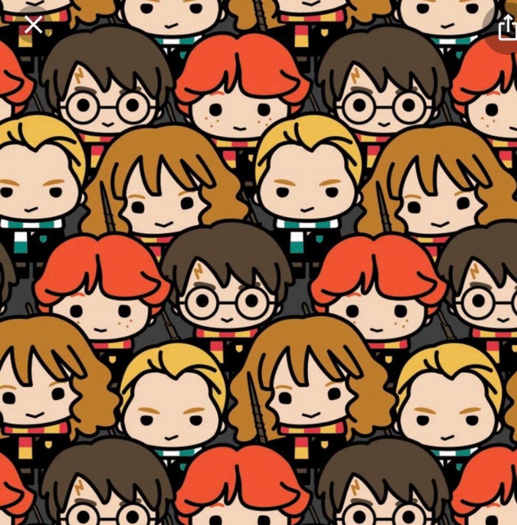 Harry Potter Stacked Characters Cotton Fabric