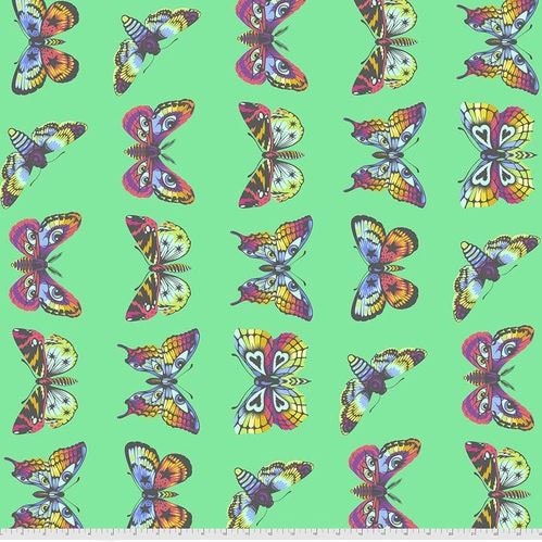 Tula Pink Butterfly Hugs in Lagoon - Daydreamer Collection