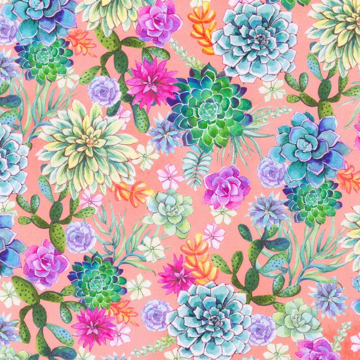 Succulents fabric by Robert Kaufman 100% quilting cotton - Image 1