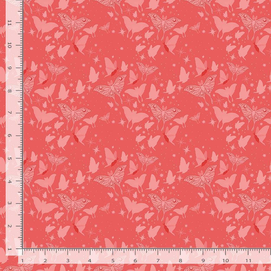 Flamingo Mothy Moth Cotton Fabric