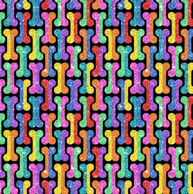 Black Bones Cotton Fabric
