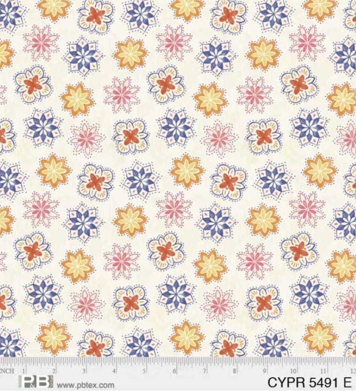Cyprus Tossed Medallions Cotton Fabric