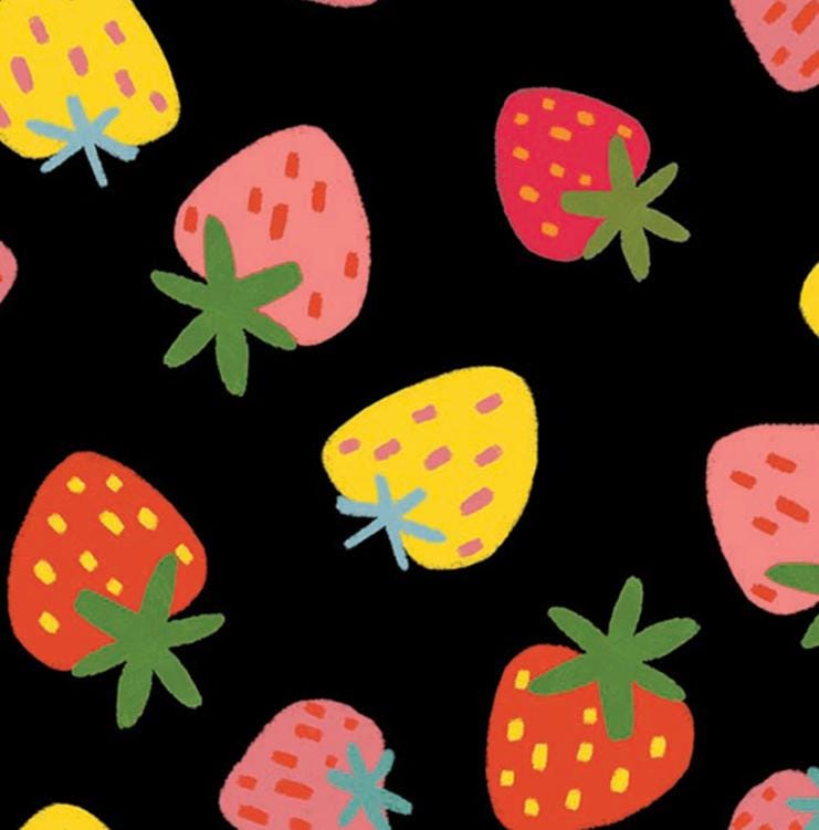 Oil Purrberries cotton fabric by the yard